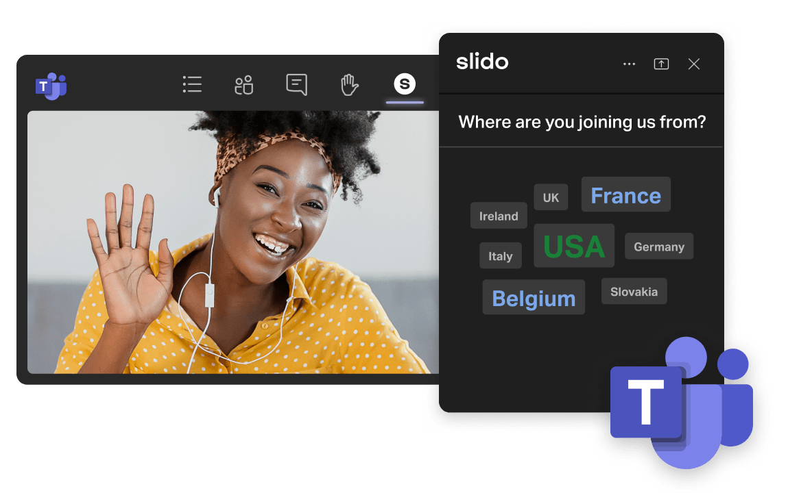 Slido integrated directly into Microsoft Teams.